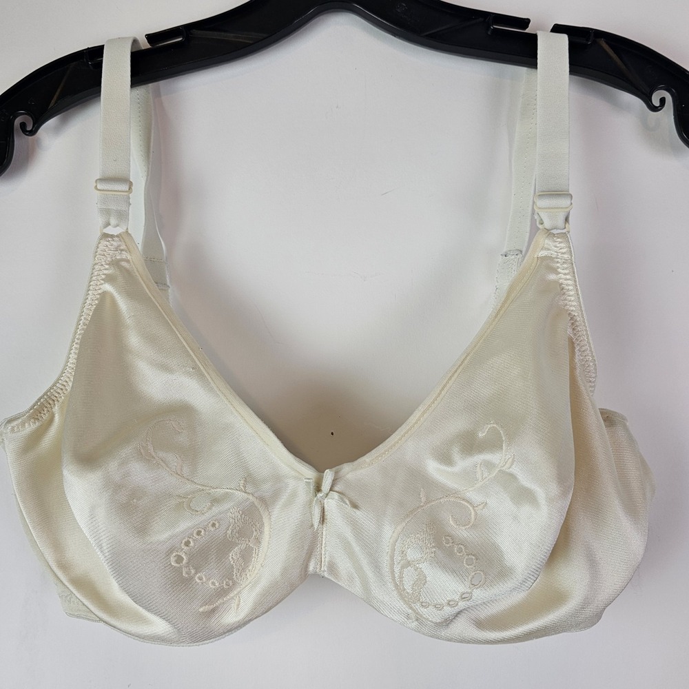 LILYETTE‎ 0410 Womens BRA 38C Ivory Full Figure Seamless Minimizer UNDERWIRE